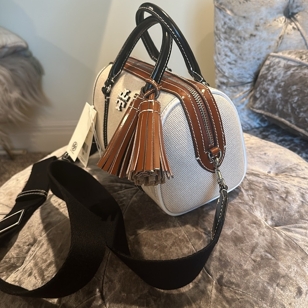 Tory Burch canvas mini satchel NWT- gorgeous! - Picture 2 of 9
